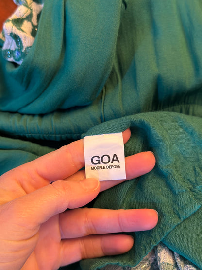 Robe portefeuille imprimé vert neuves T.38