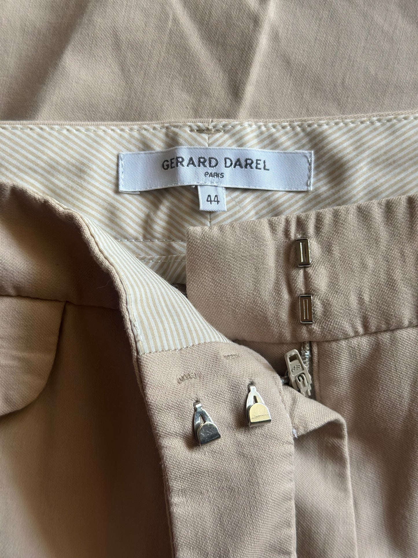 Pantalon beige droit coton T.44