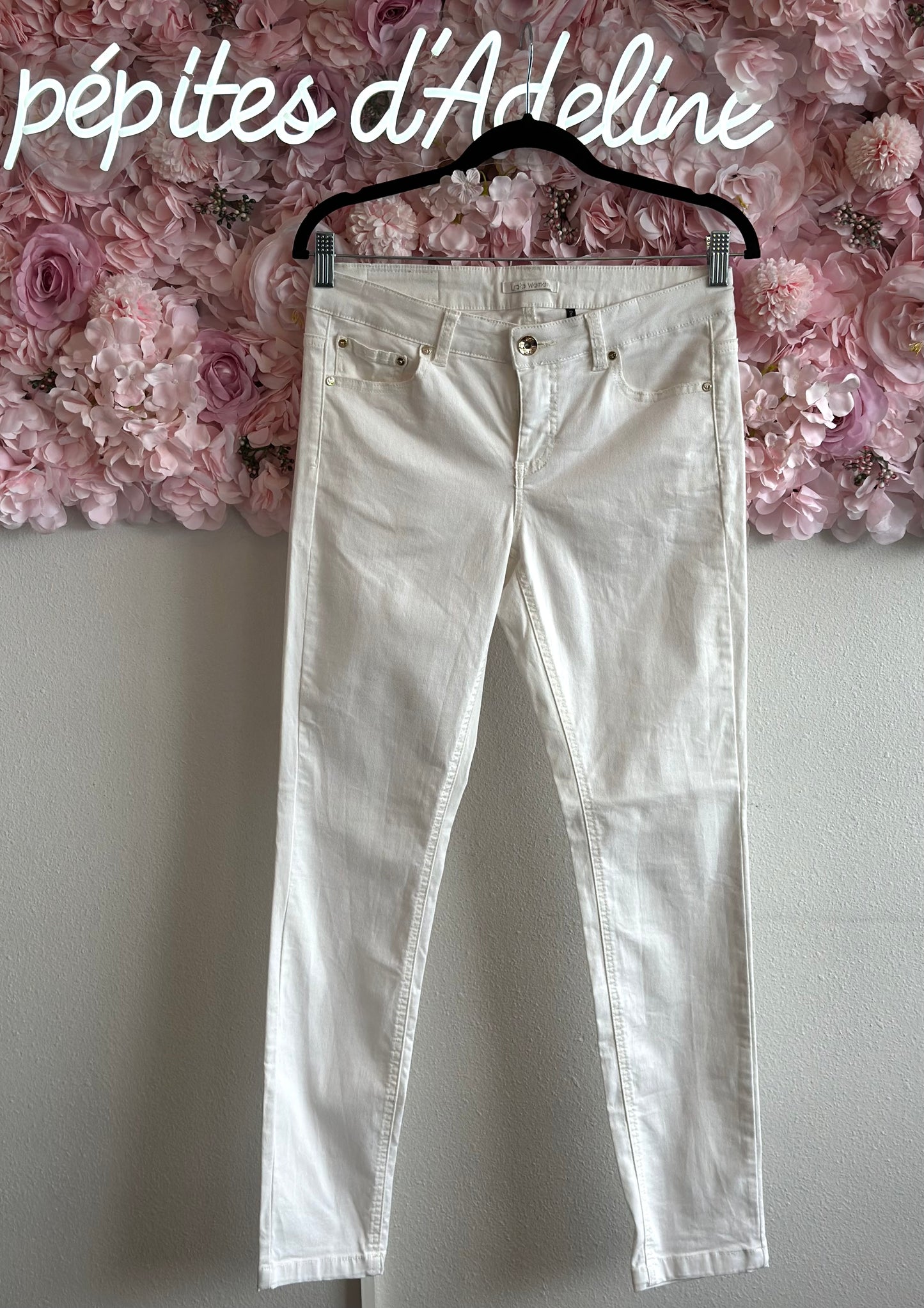 Jean blanc coupe slim T.40