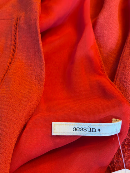 Combishort rouge décolleté dentelle Devas T.38