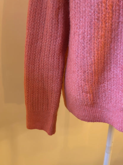 Pull rose clair en maille douce T.42