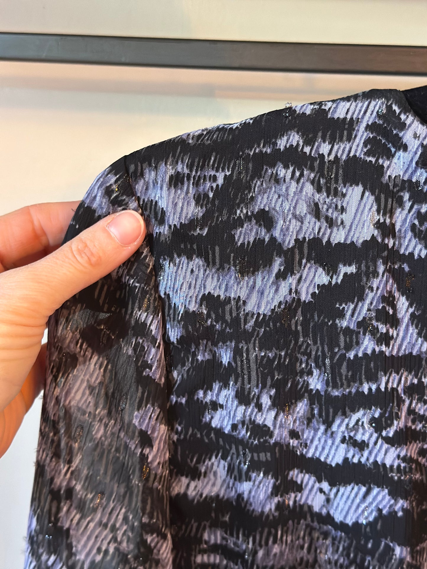 Robe drapée imprimé abstrait T.38