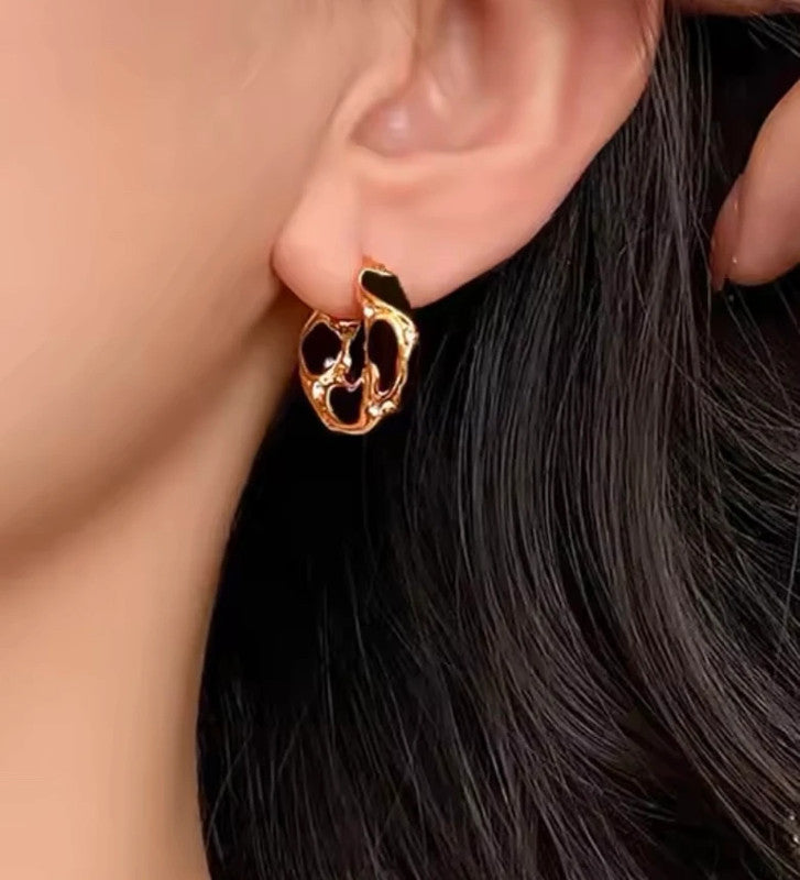 Boucles d’oreilles créoles élégantes en acier inoxydable