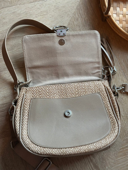 Sac à bandoulière modèle trotteur Armel beige