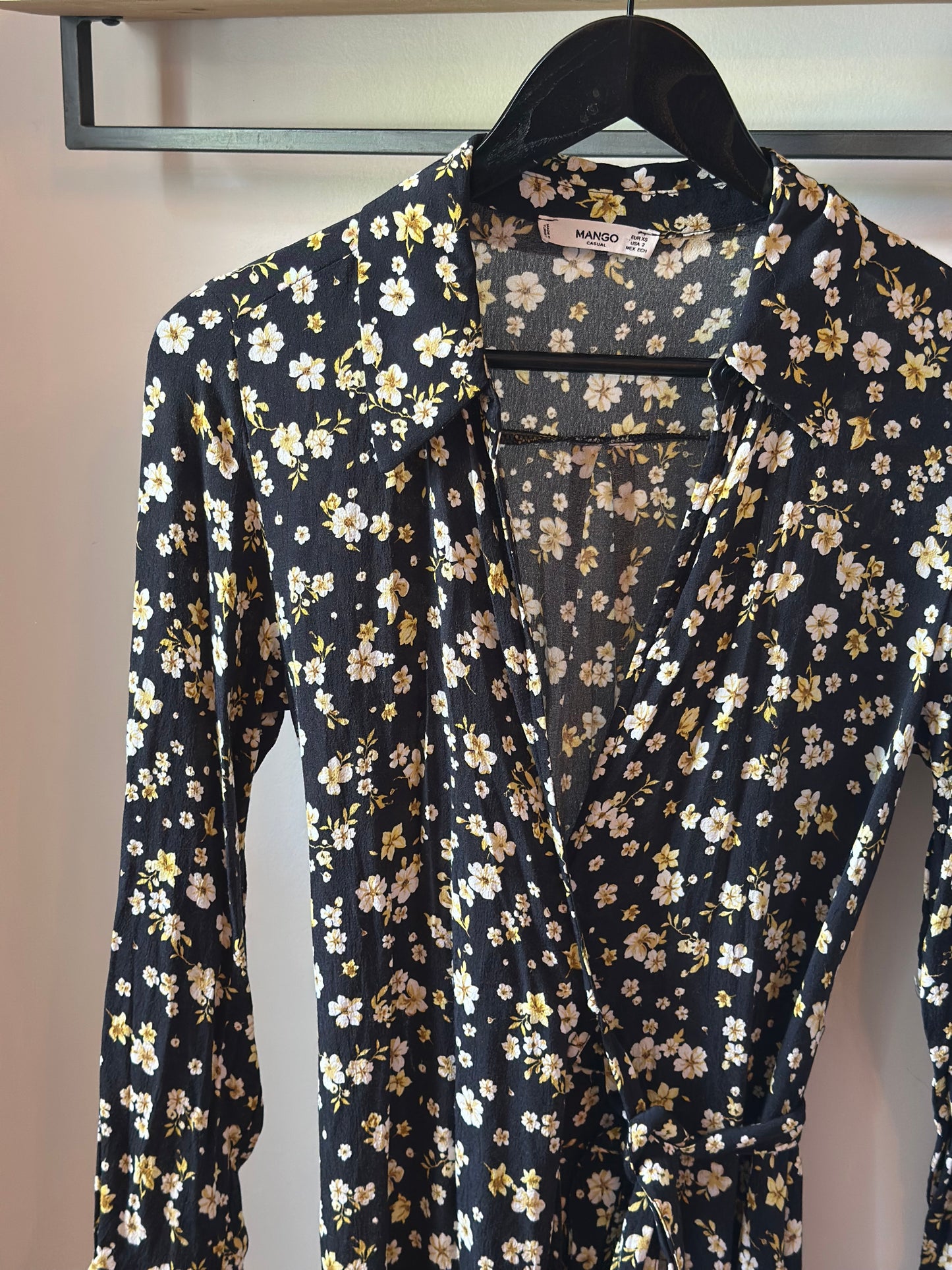 Robe longue portefeuille fleurie T.34
