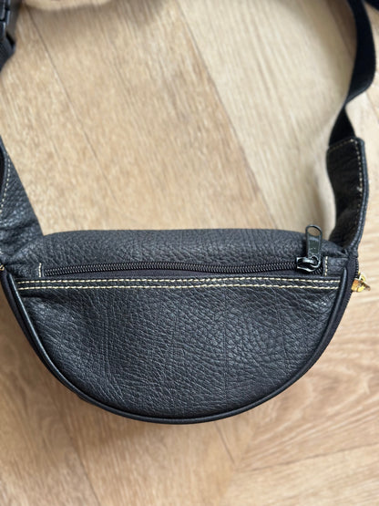 Banane vintage unie simili cuir 90s modèle unisexe