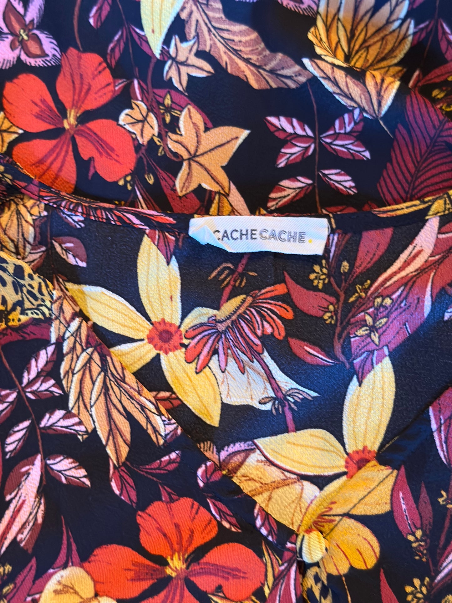 Blouse imprimé tropical T.36