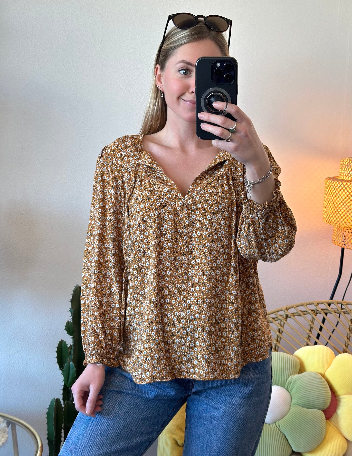 Blouse bohème fleurie T.38