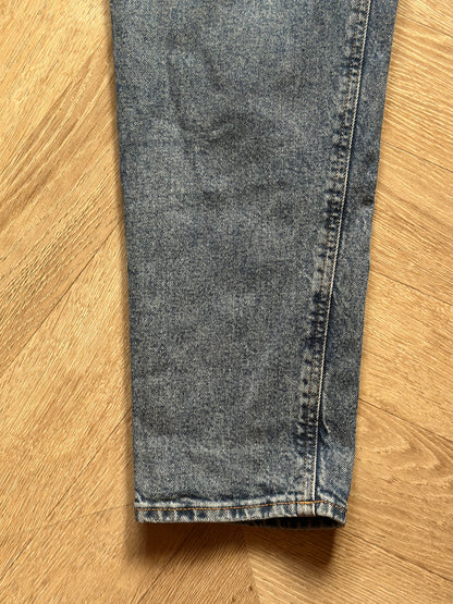 Jean mom droit en denim bleu délavé T.36
