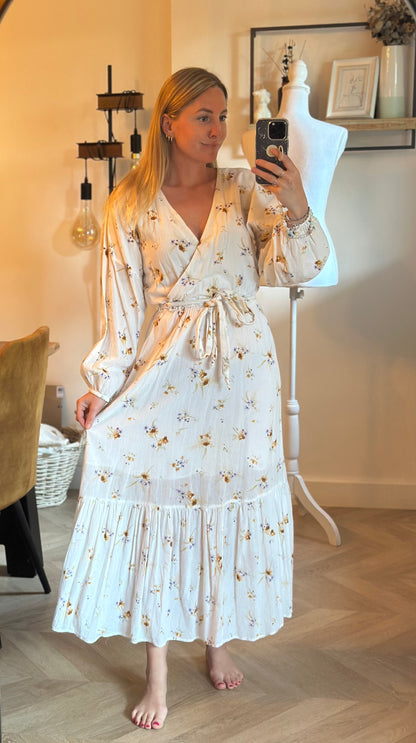 Robe longue fleurie H&M coton T.34/36
