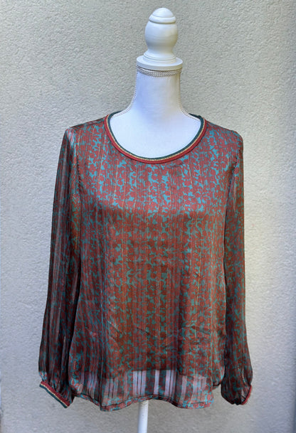 Blouse fluide imprimé fleuri T.38