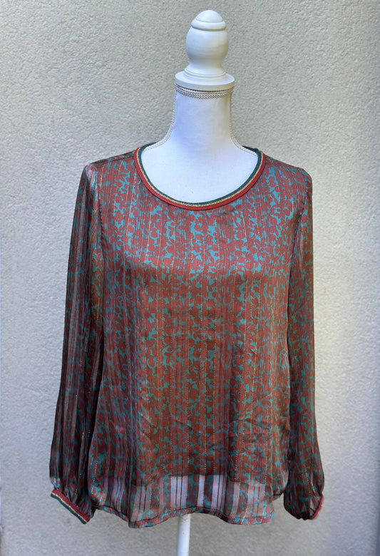 Blouse fluide imprimé fleuri T.38