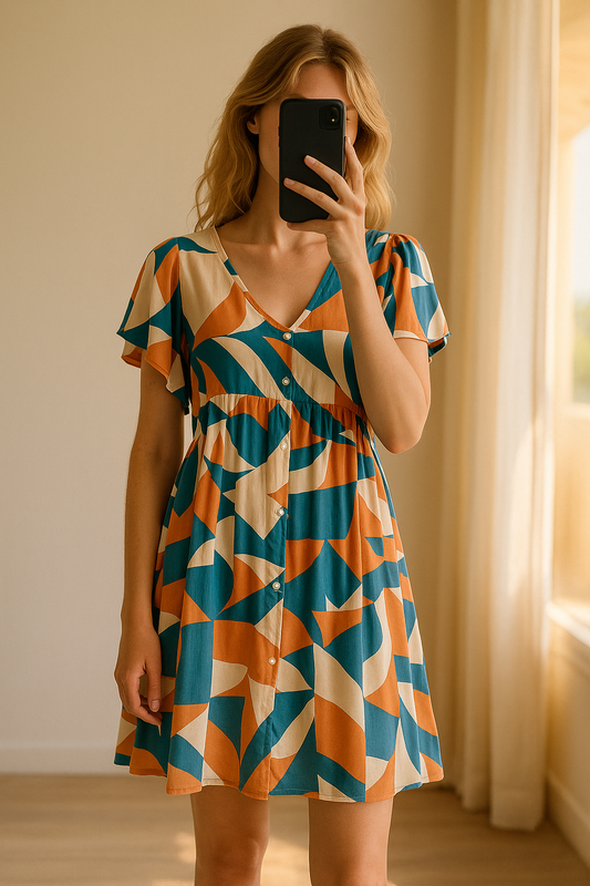 Robe fluide colorée T.38
