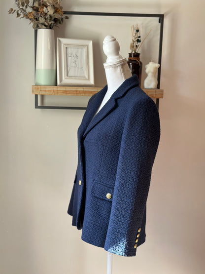 Blazer texturé marine Gérard Darel coton T.38