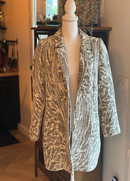 Manteau imprimé feuillage T.38