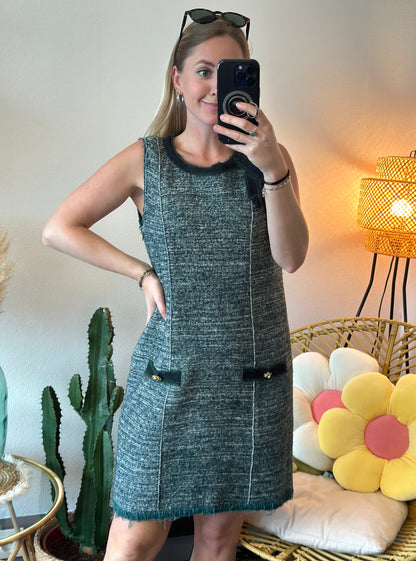 Robe en tweed de laine, T.38