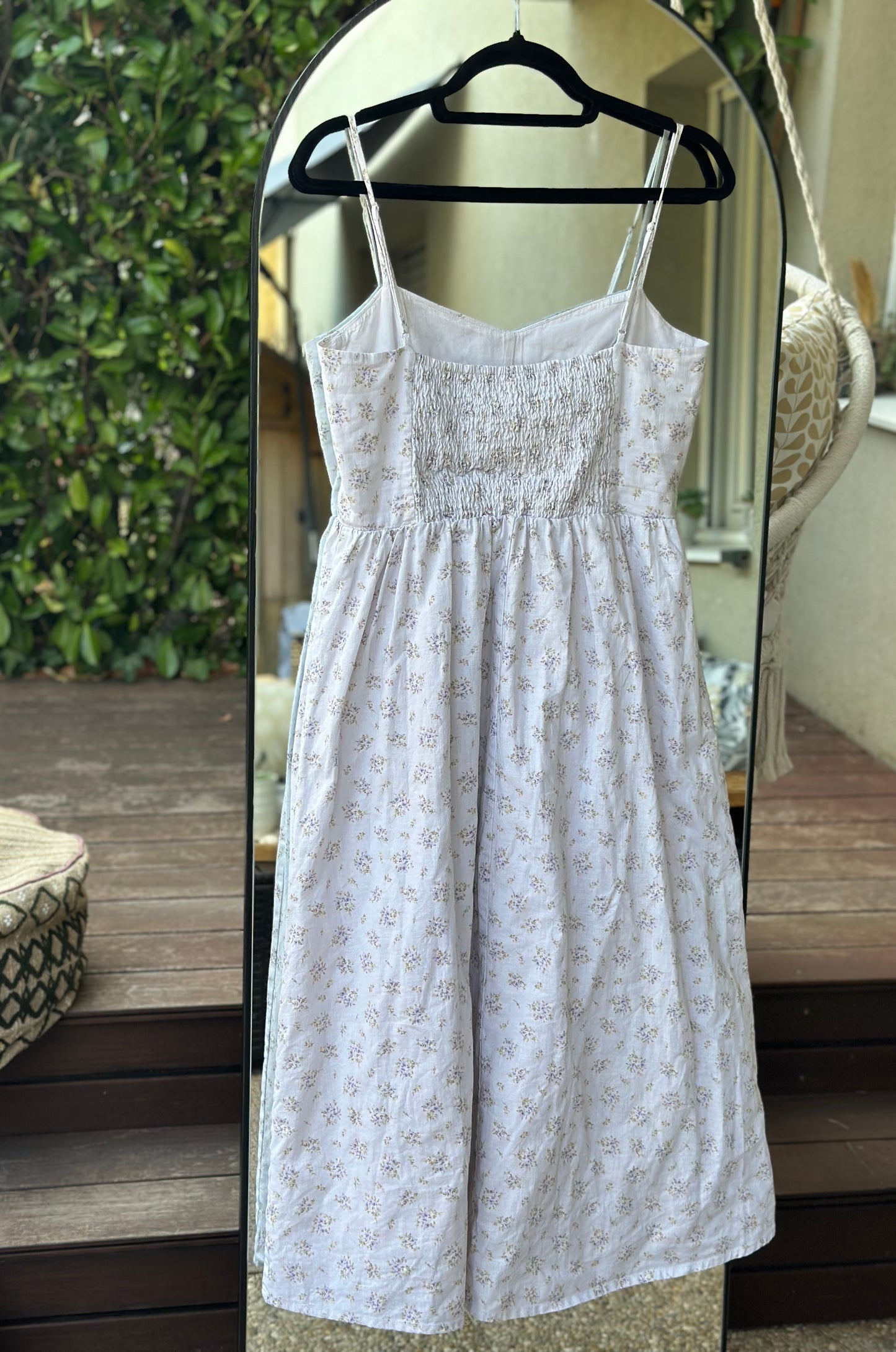 Robe longue en lin et coton fleurie T.36