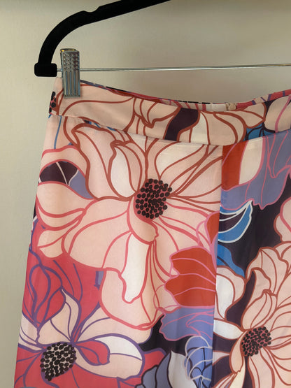 Pantalon large fleuri T.38
