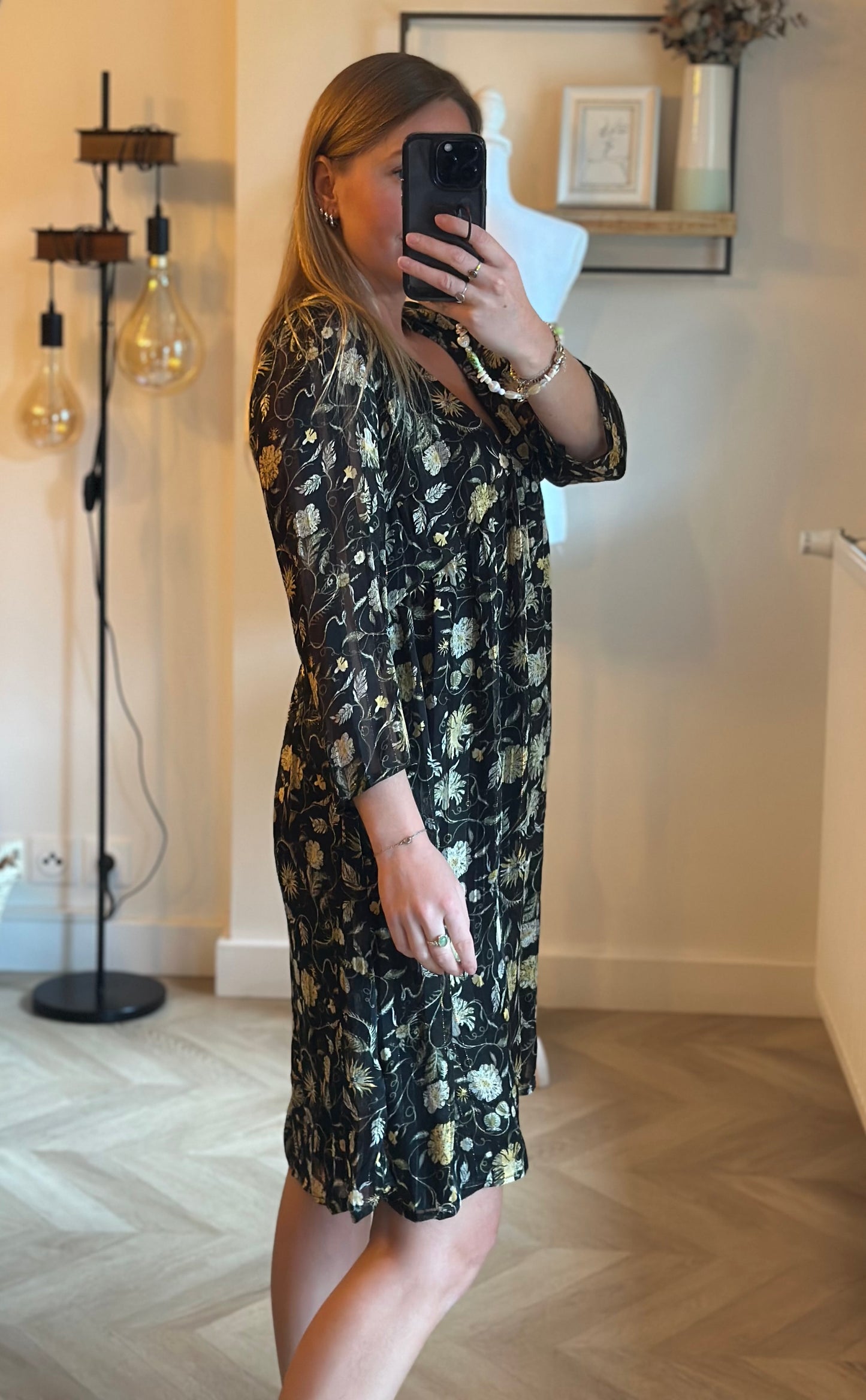 Robe fluide imprimé fleurs T.38