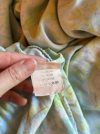 Robe longue fluide imprimé pastel T.U 38/42