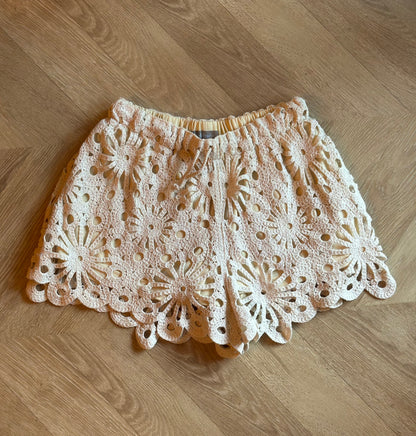 Short crochet écru dentelle T.36