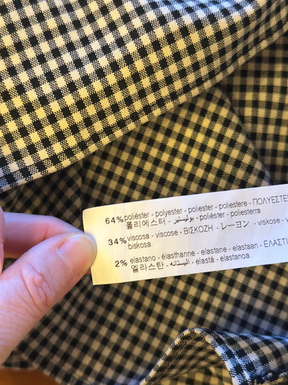 Robe mini à carreaux vichy noir et blanc T.36