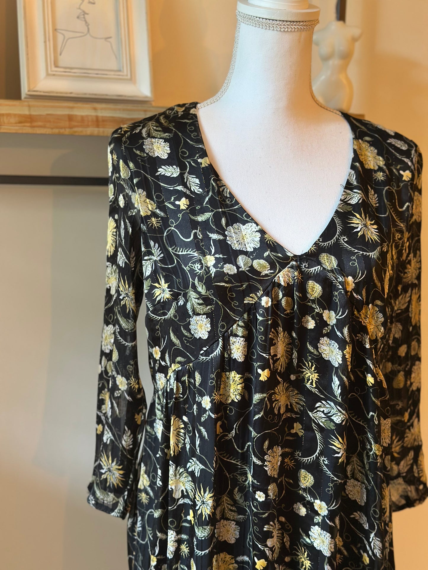 Robe fluide imprimé fleurs T.38