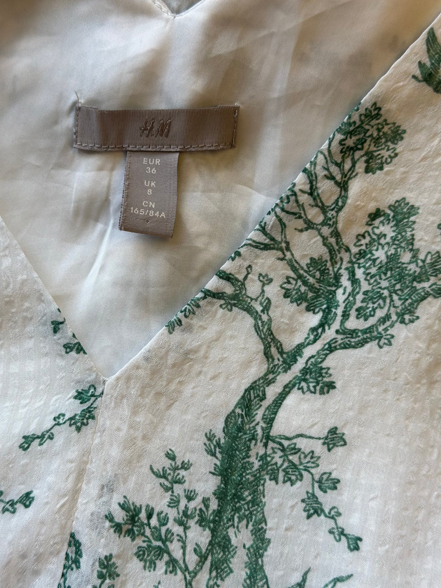 Robe longue à imprimé vert fleuri, T.36