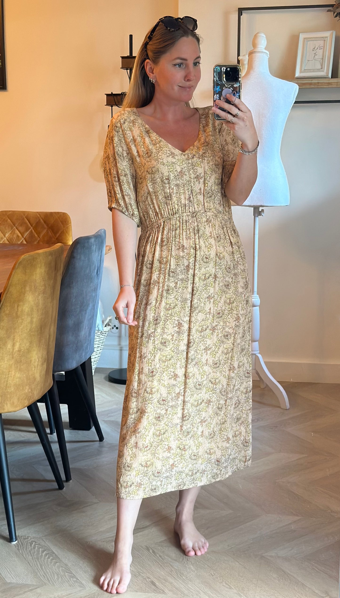 Robe mi-longue fleurie Yaya T.36