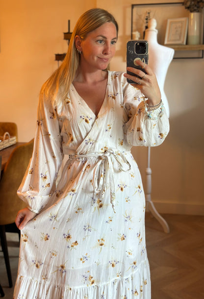 Robe longue fleurie H&M coton T.34/36