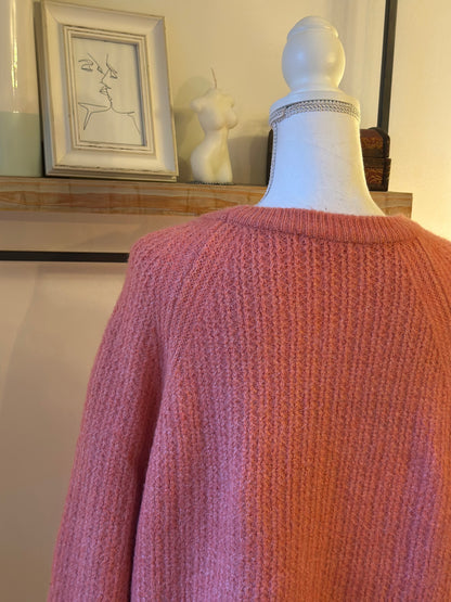 Pull rose clair en maille douce T.42