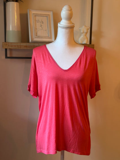 Blouse manches courtes col V viscose T.U