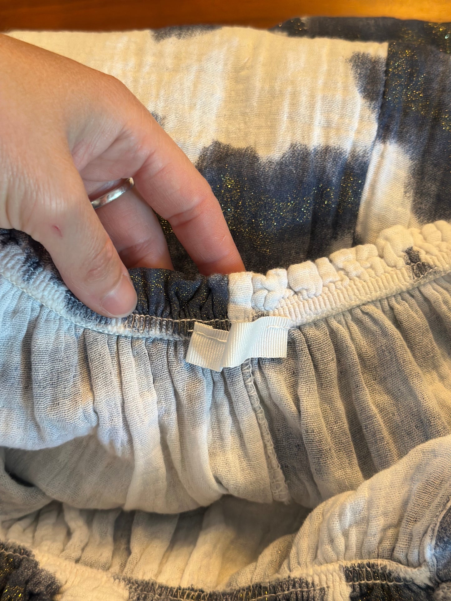 Robe longue imprimé tie and dye en gaze de coton T.U