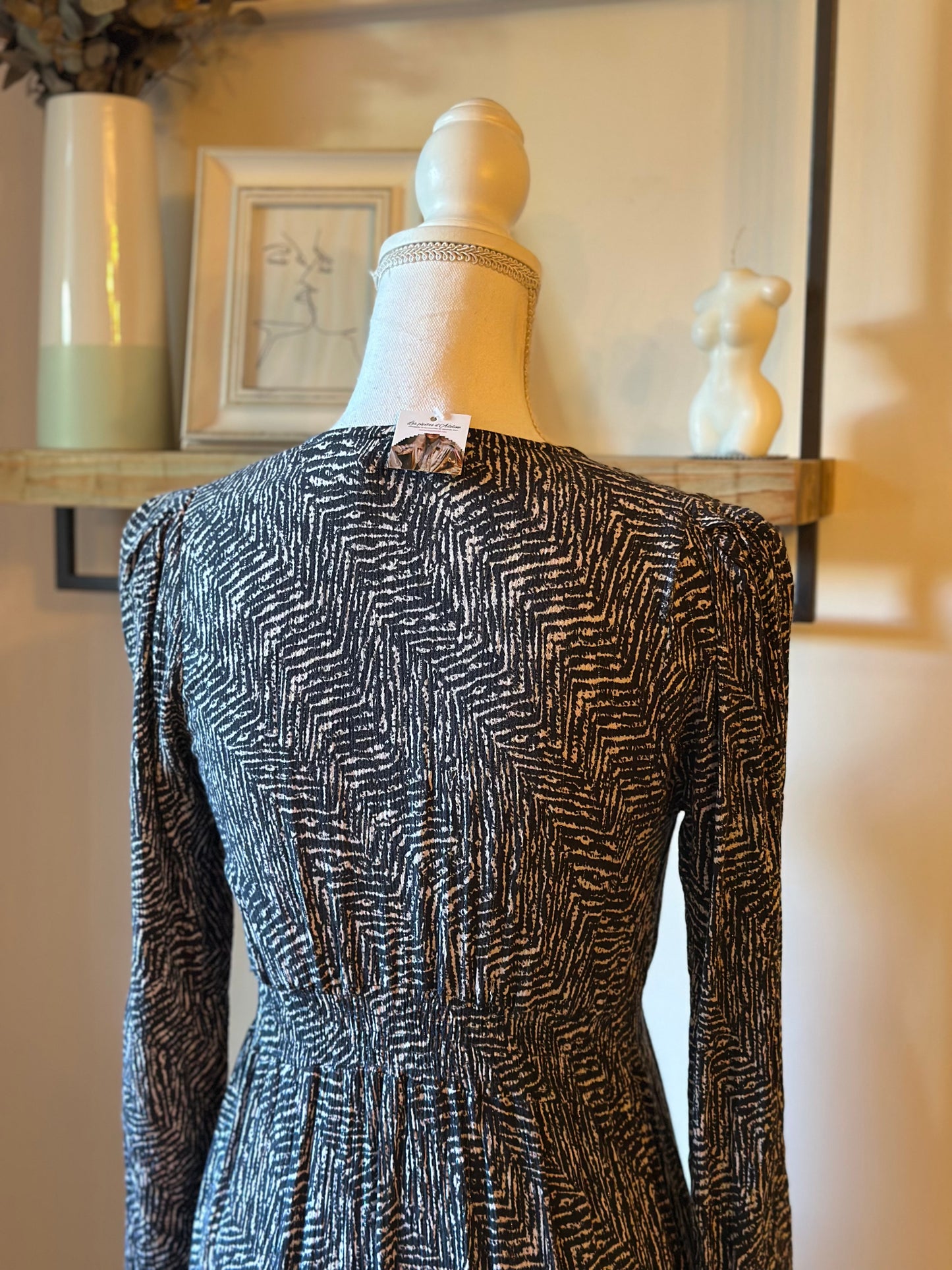 Robe longue imprimé graphique T.36