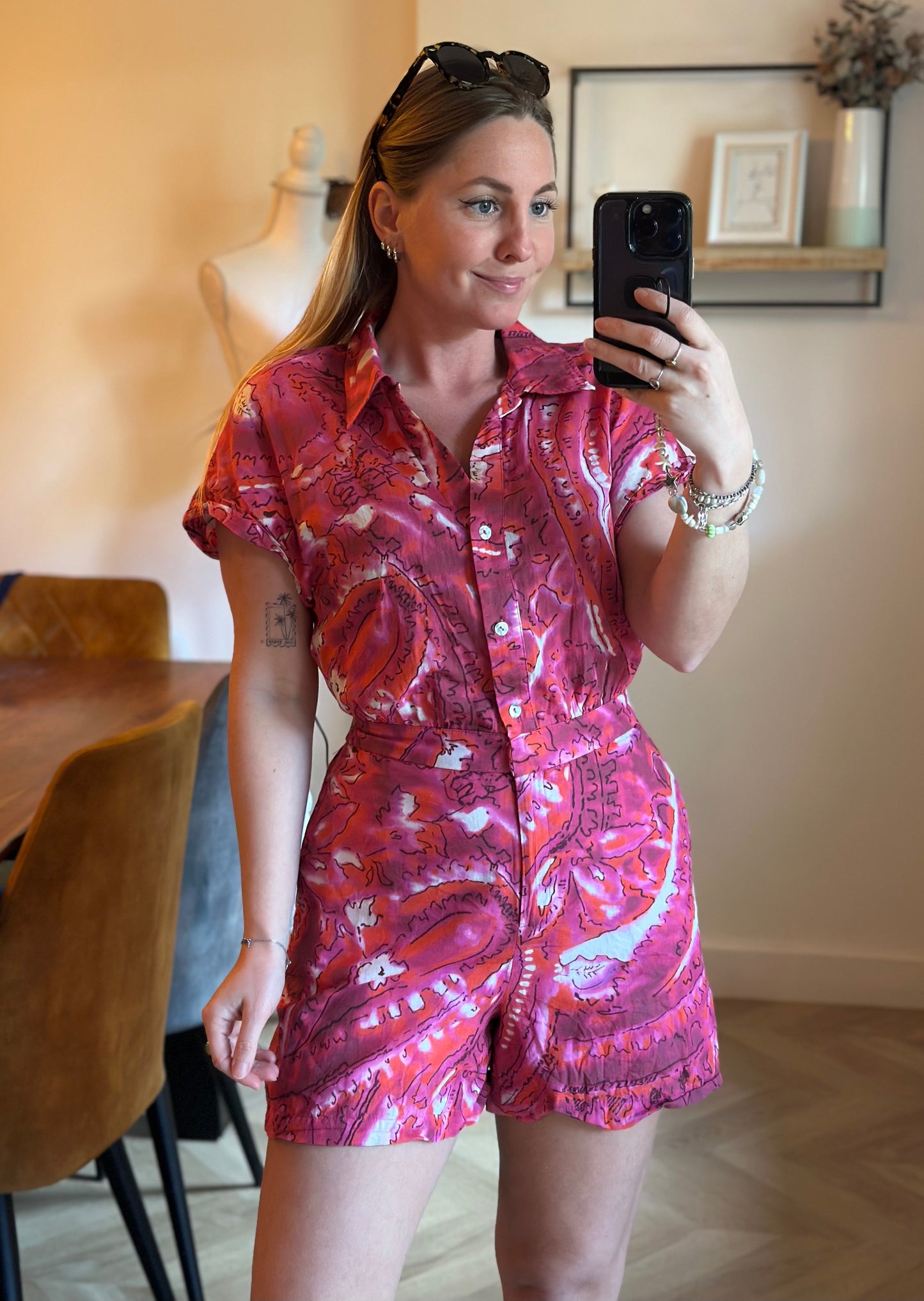 Combishort imprimée paisley T.36