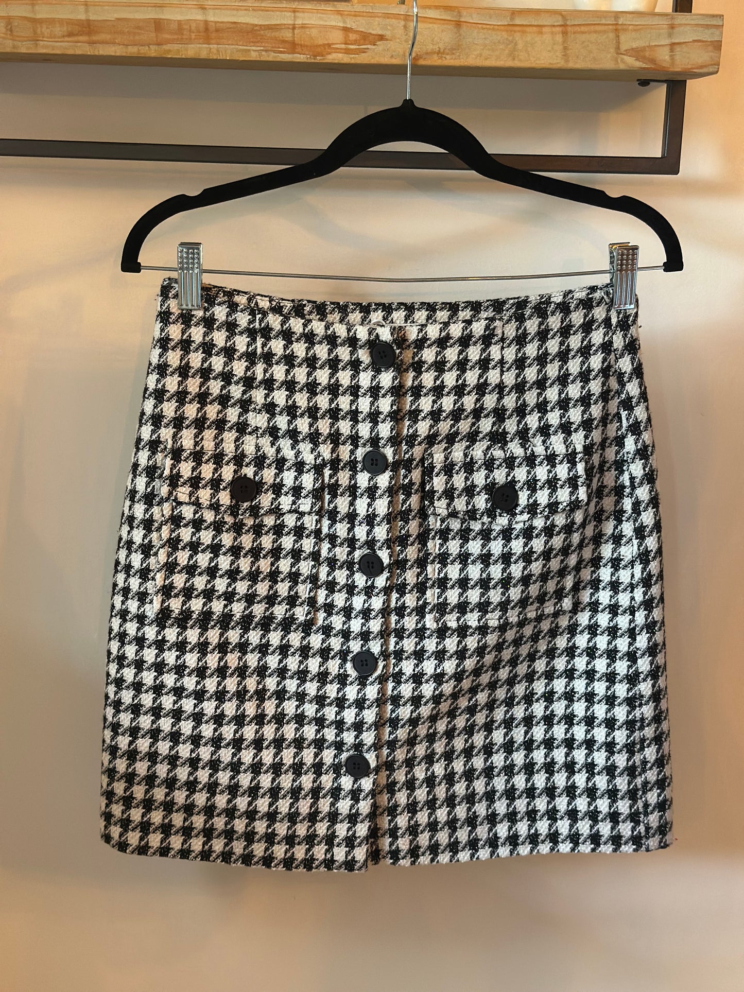 Jupe motifs pied-de-poule T.36