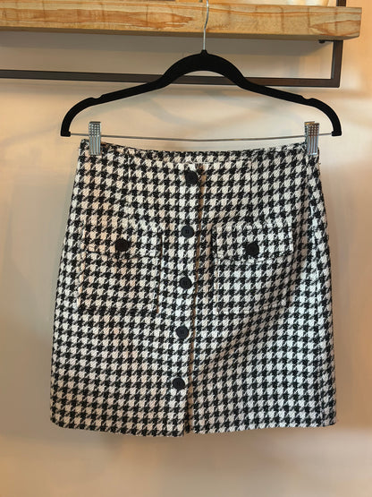 Jupe motifs pied-de-poule T.36