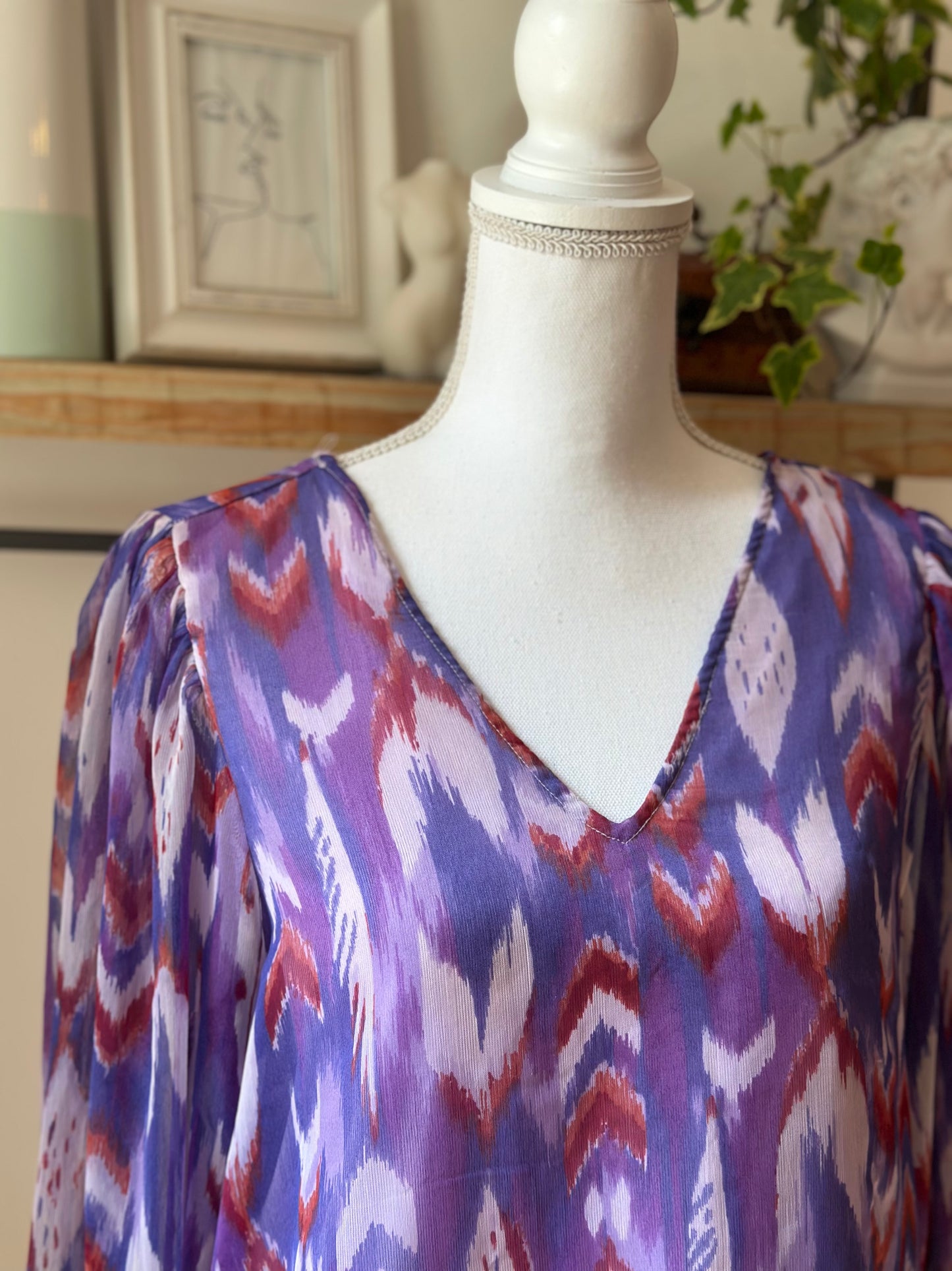 Blouse imprimé violet et lila T.36