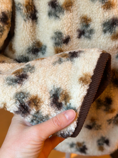 Veste chaude réversible effet moutonné imprimé – modèle réversible T.36