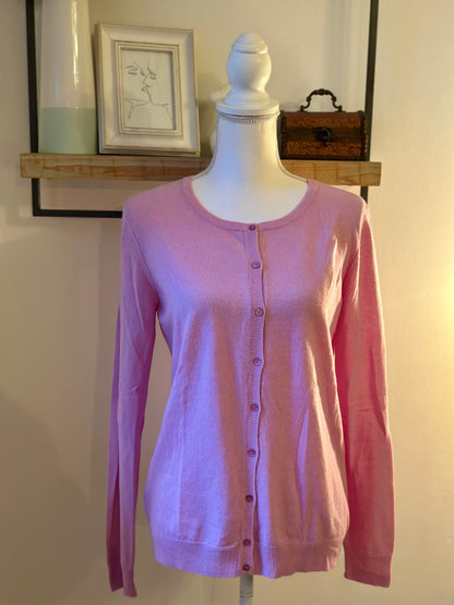 Gilet rose mélange laine et cachemire T.38