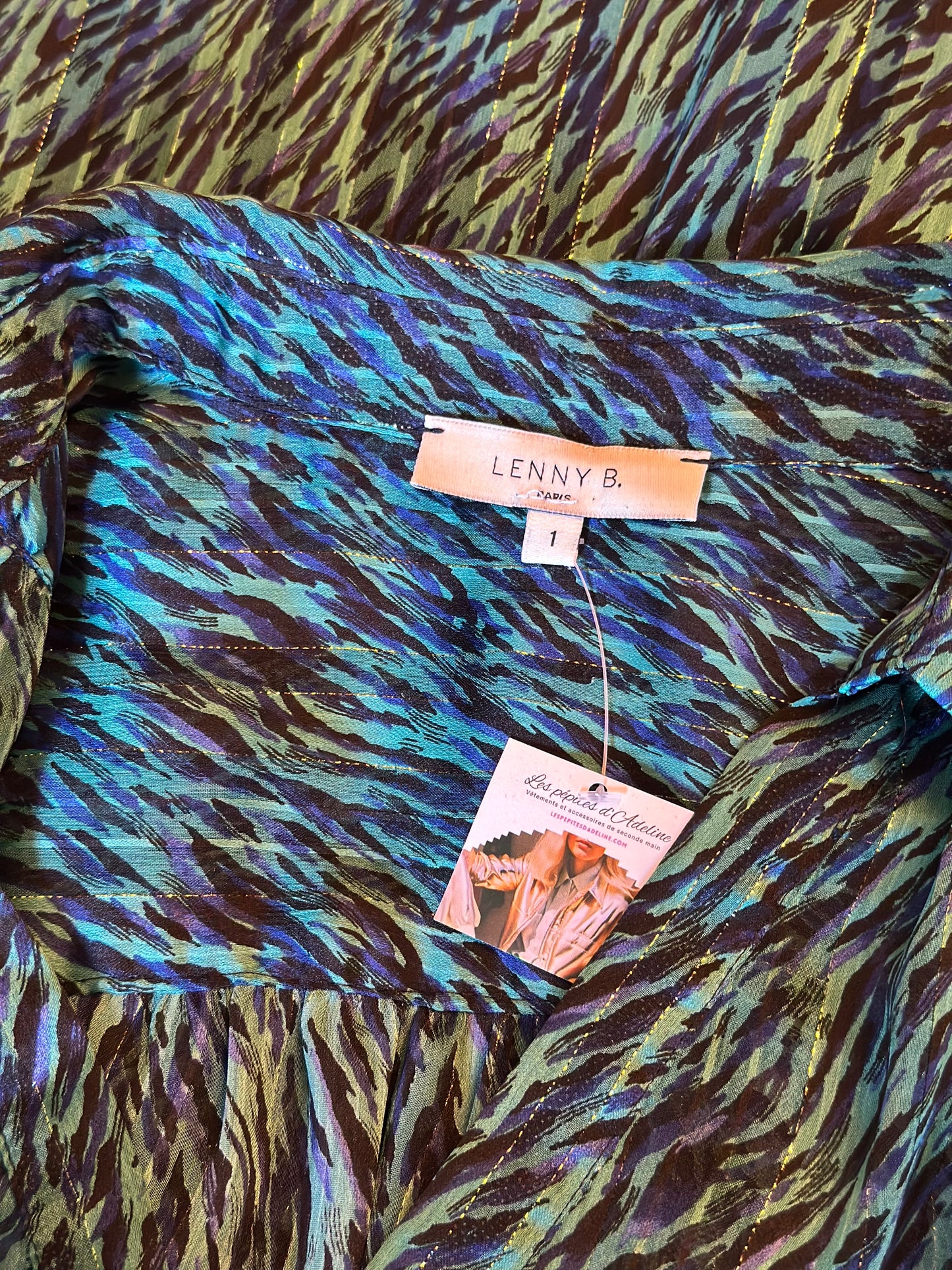 Robe d’été fluide à motifs bleus, T.36