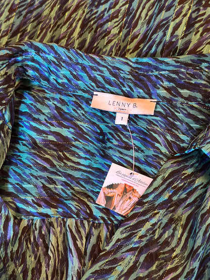 Robe d’été fluide à motifs bleus, T.36