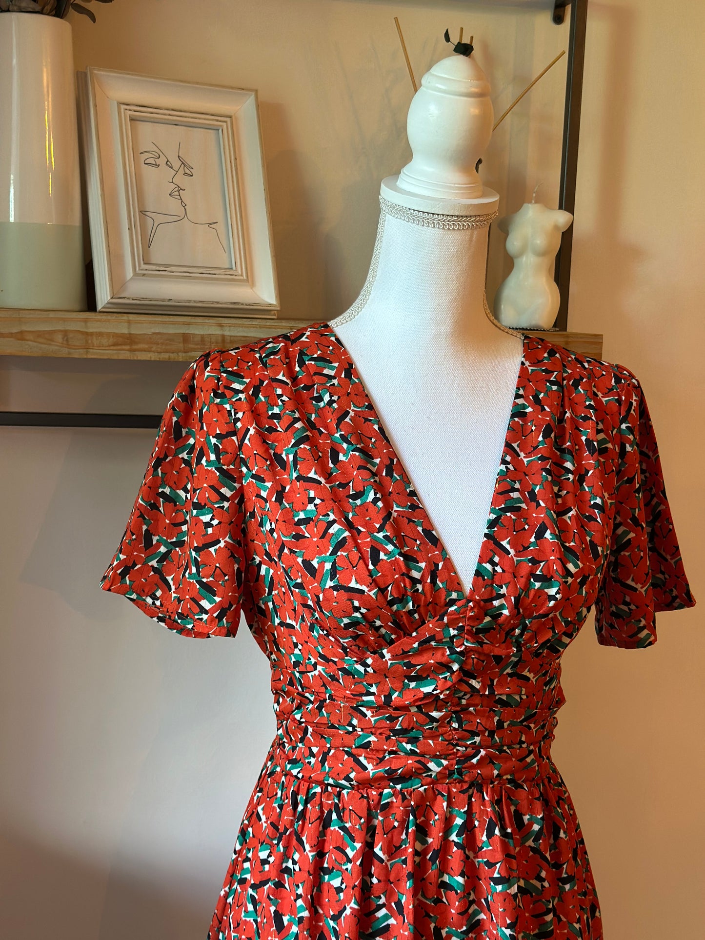 Robe fluide imprimé fleuri T.36