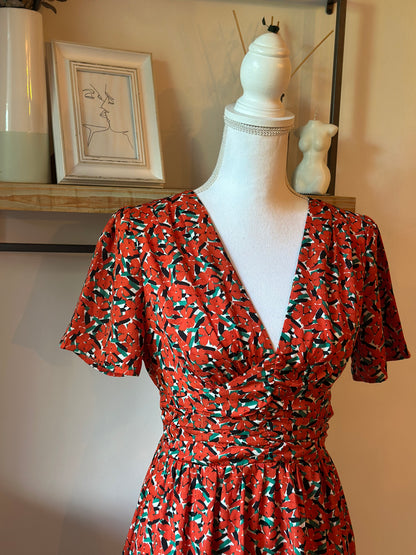 Robe fluide imprimé fleuri T.36