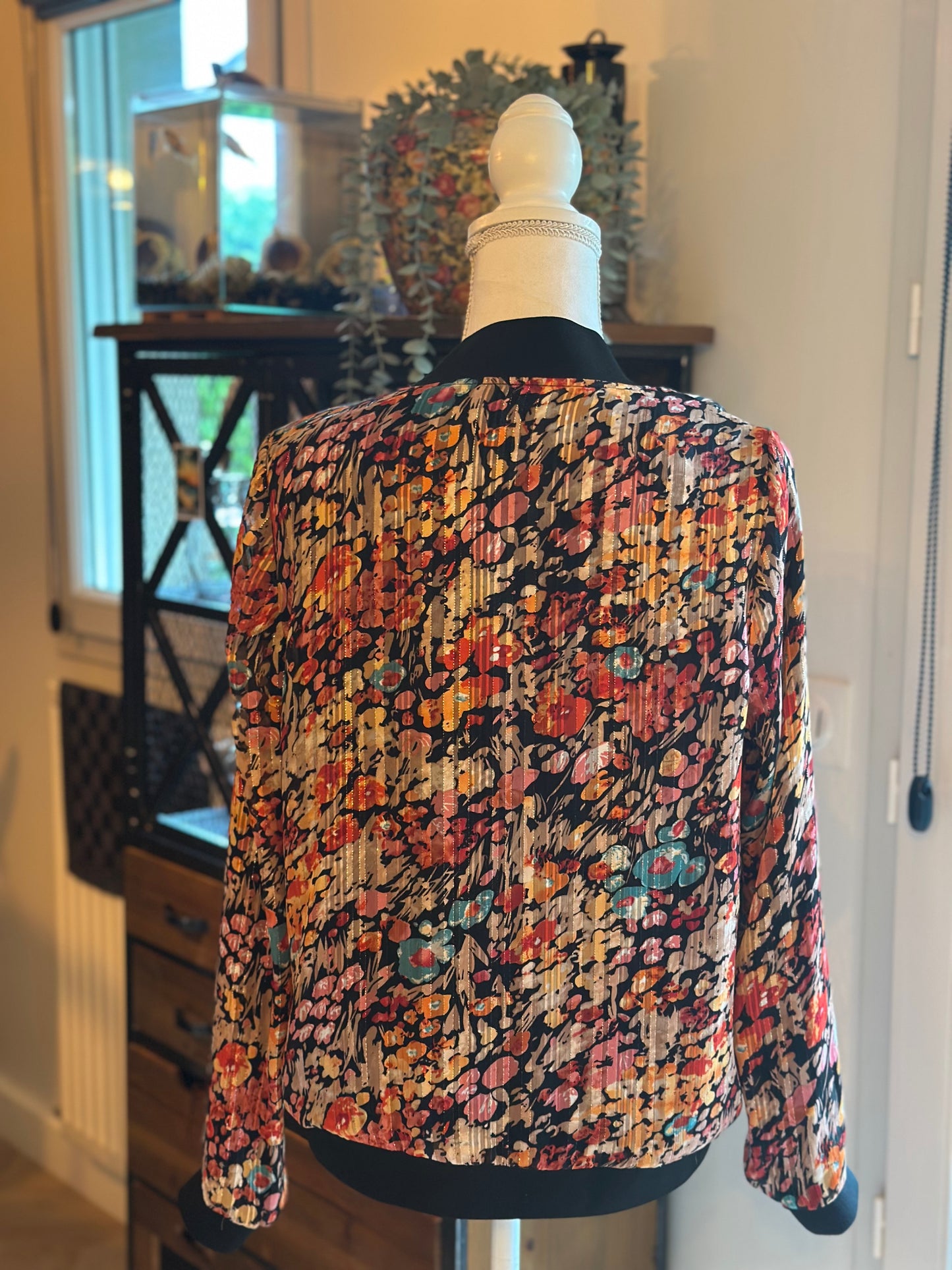 Veste bomber imprimé fleuri T.38