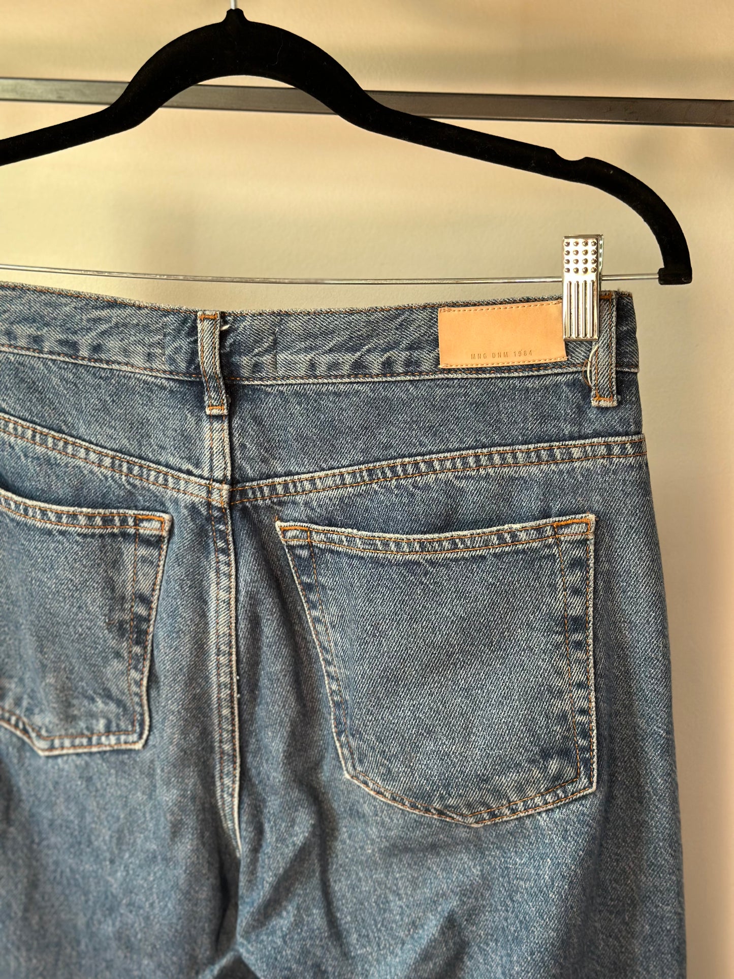 Jean droit bleu denim T.38