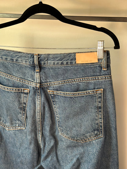 Jean droit bleu denim T.38