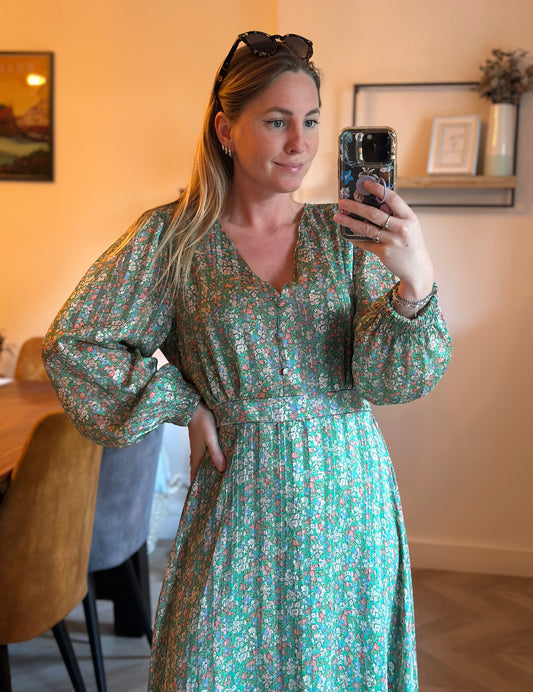 Robe longue à fleurs lurex T.36/38