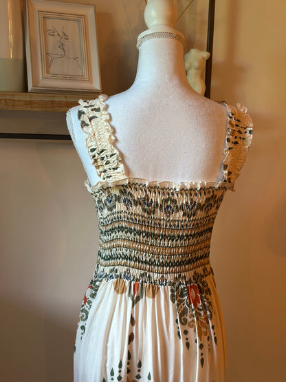 Robe longue bohème imprimé ethnique T.U