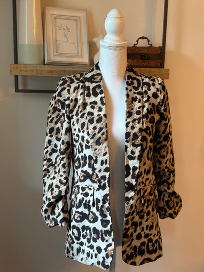 Veste blazer imprimé léopard T.34